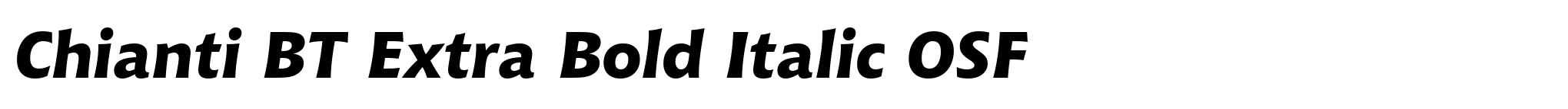 Chianti BT Extra Bold Italic OSF image